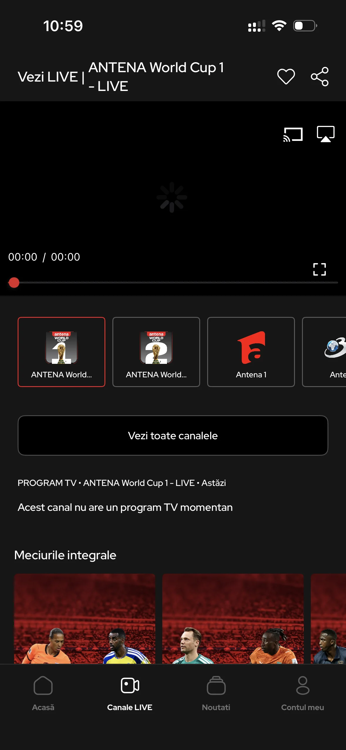 Secțiunea de sport AntenaPLAY pe telefon cu IP din România: Campionatul Mondial se deschide